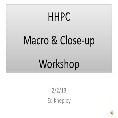Hhpc macro workshop