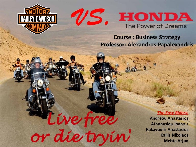 Honda vs harley motorcycles picture