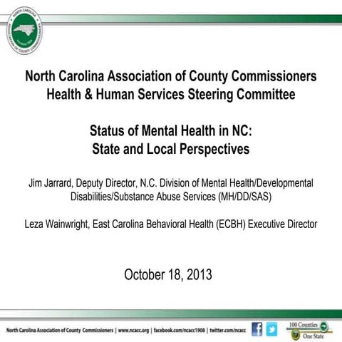 Status of Mental Health in NC
