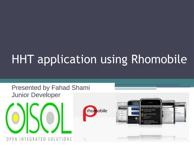Rhomobile and HHT apps