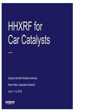 HHXRF for Car Catalysts