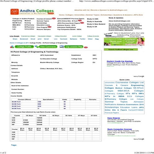 Hi point college of engineering & technology