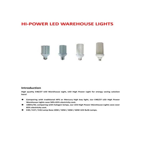 HiRack LED warehouse aisle light---Specification | PDF