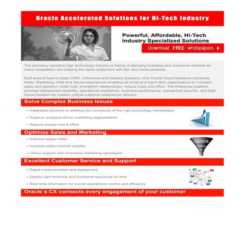 Oracle Accelerated Solutions for Hi-tech Industry