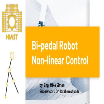 Non-linear control of a bipedal (Three-Linked) Walker using feedback Lineariz...