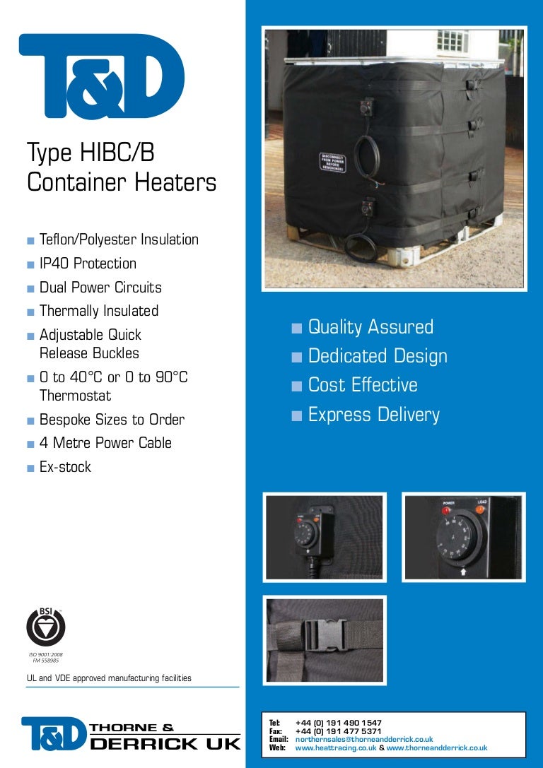 HIBC B IBC Heating Jacket, IBC Heater Brochure