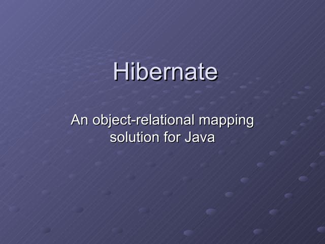 Hibernate