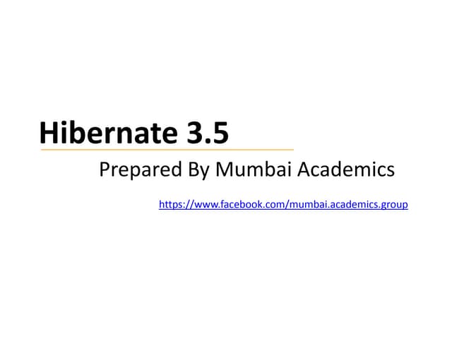 Hibernate tutorial
