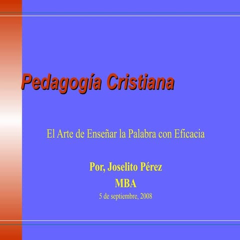 Pedagogia Cristiana
