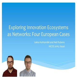 Exploring Innovation Ecosystems as ...
