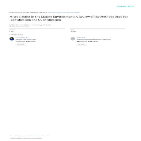 Microplastic Pollution - Presentation | PPTX