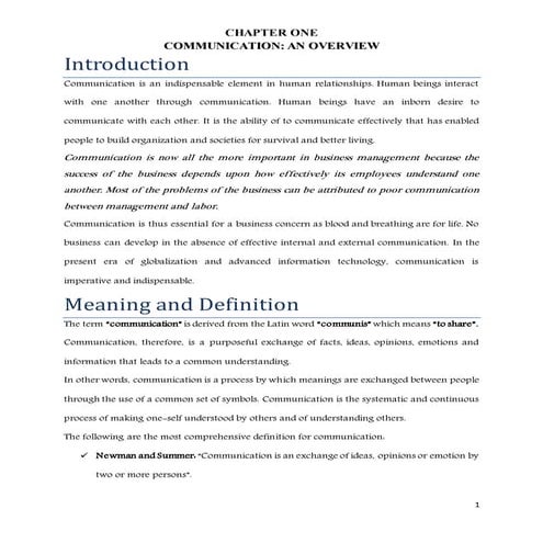 Hid chapter 1 communication