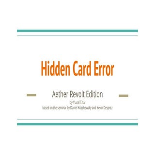 Hidden card error