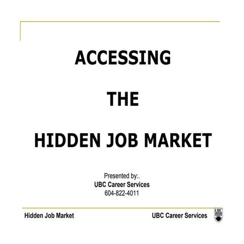Hidden job market & power of networking