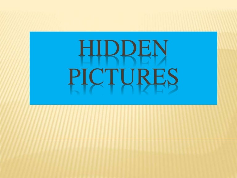 Hidden pictures