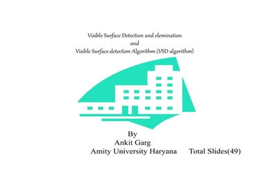 Hidden Visible Surface Algorithm