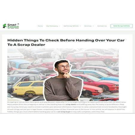 Hidden things to check before handing over your car to a scrap dealer | PDF