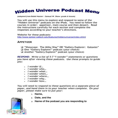 Hidden universe podcast menulochearn