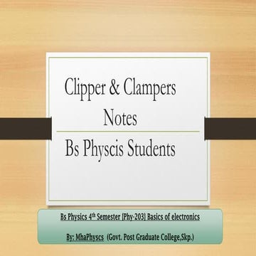 Clipper & Clamper notes by mha physics