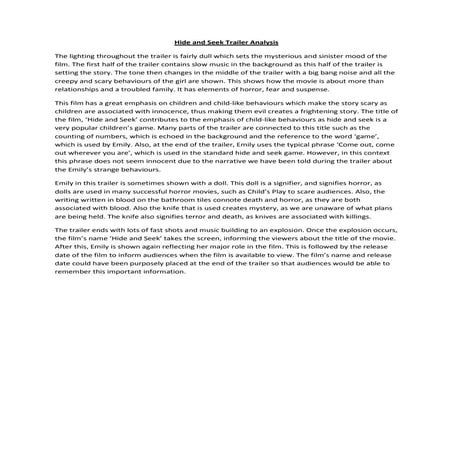 Script for our Scary Opening Sequence | DOC