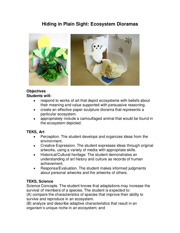 Hiding in Plain Sight Lesson