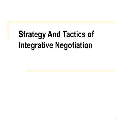 integrative negotiation