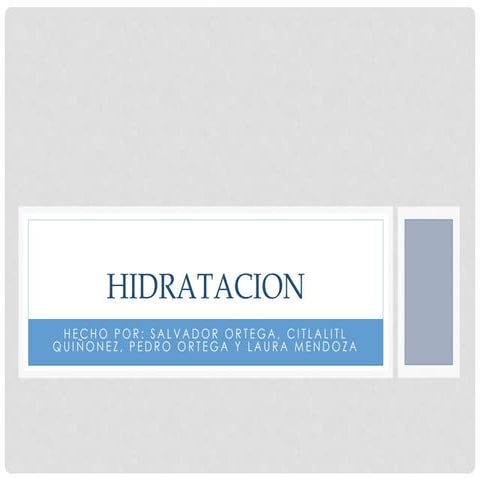 Hidratacion