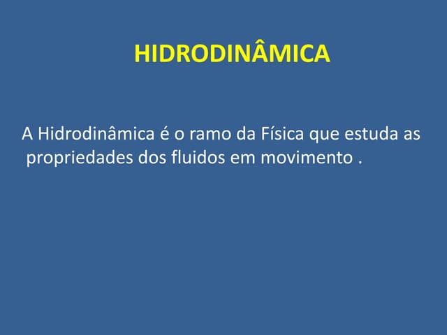 Hidrodinamica