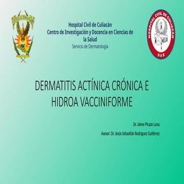Hidroa vacciniforme y dermatitis actinica cronica.pptx