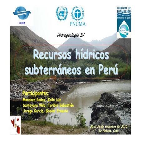 Hidrogeologia en Perú- Pnuma- acuiferos