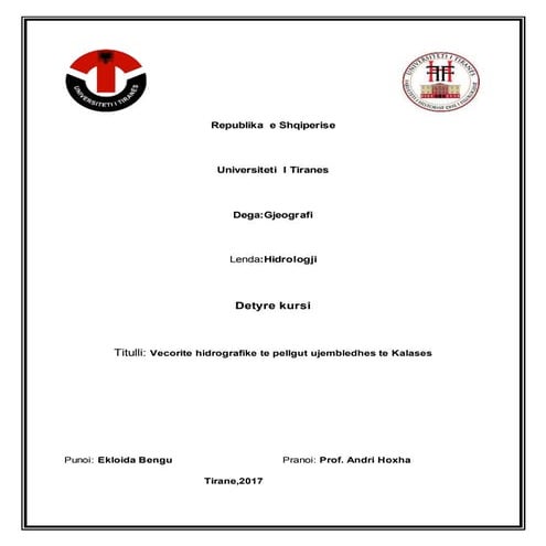 Hidrogjeografi | PDF