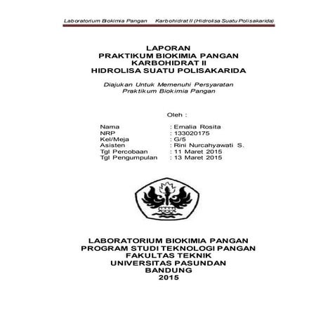 Hidrolisa Suatu Polisakarida