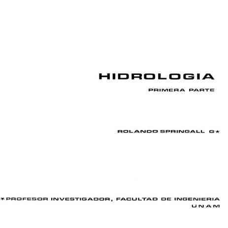 Hidrologia springall | PDF