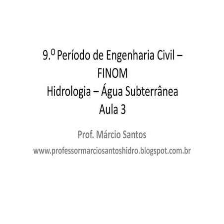 Hidrologiqa   permeabiliade e infiltração