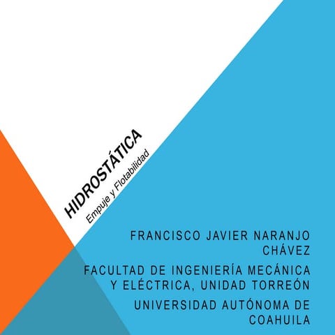 Hidrostática flotabilidad