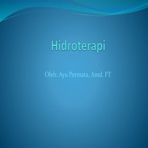 Hidroterapi