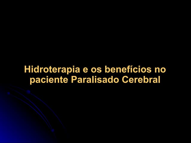 Hidroterapia na paralisia cerebral