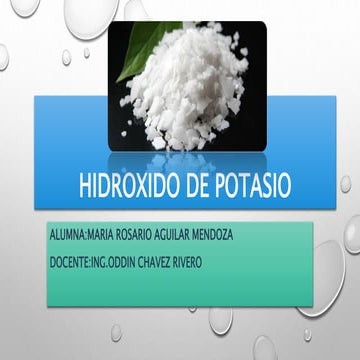 Hidroxido de potasio | PPTX