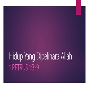 Hidup yang dipelihara allah [ok]