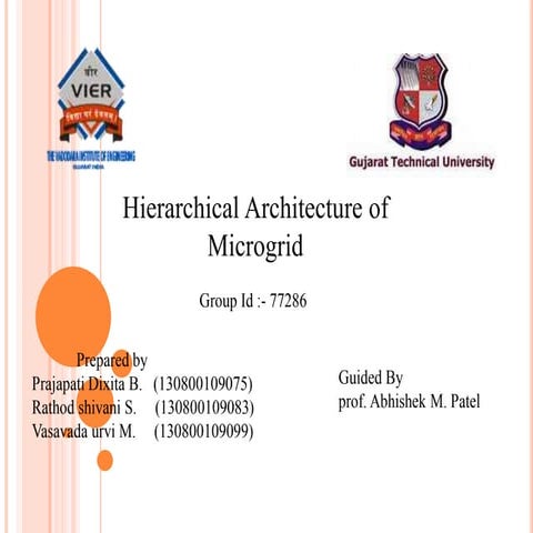 Hierarchical architecture of microgrid