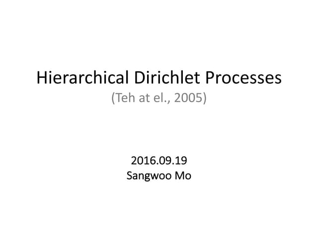 Hierarchical Dirichlet Process