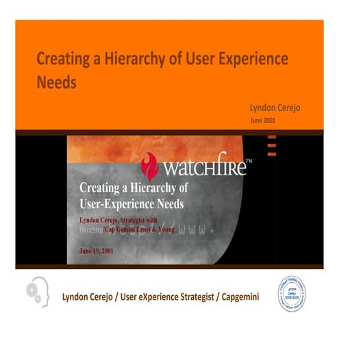 Hierarchy Of User Experience Needs