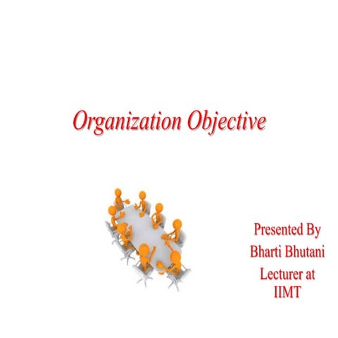 Hierarchy of organization objectives