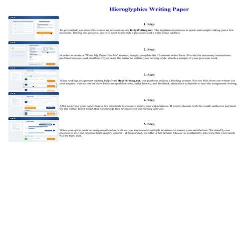 Hieroglyphics Writing Paper. Online assignment writing service.