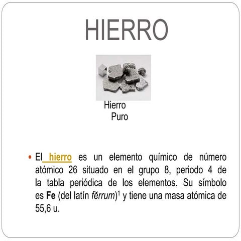 Tabla Periódica Del Hierro LA TABLA PERIÓDICA – 4° AÑO QUÍMICA.