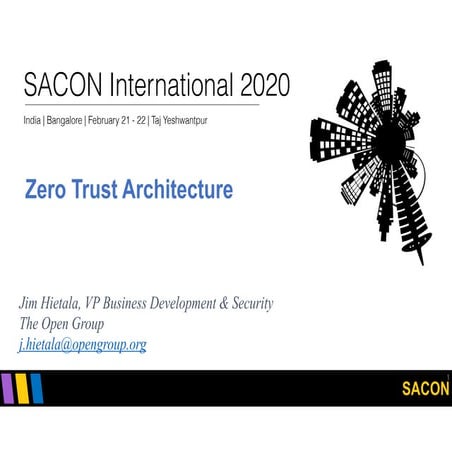 (SACON) Jim Hietala - Zero Trust Architecture: From Hype to Reality