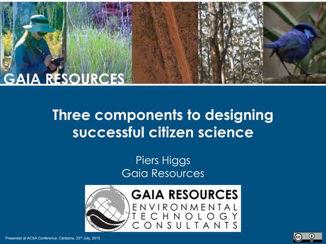 Three components to designing successful citizen science