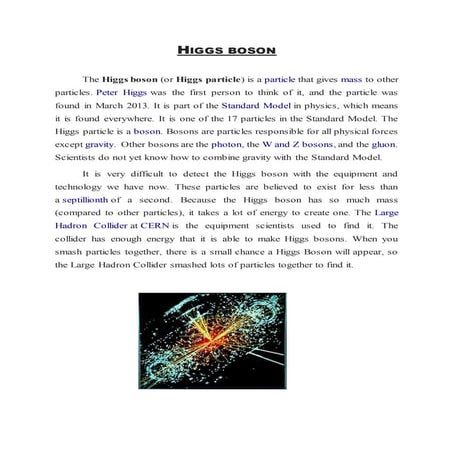 Higgs boson | DOCX