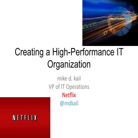Creating a High-Performance IT Organization