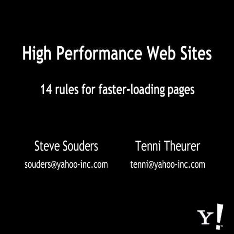 High Performance Web Sites